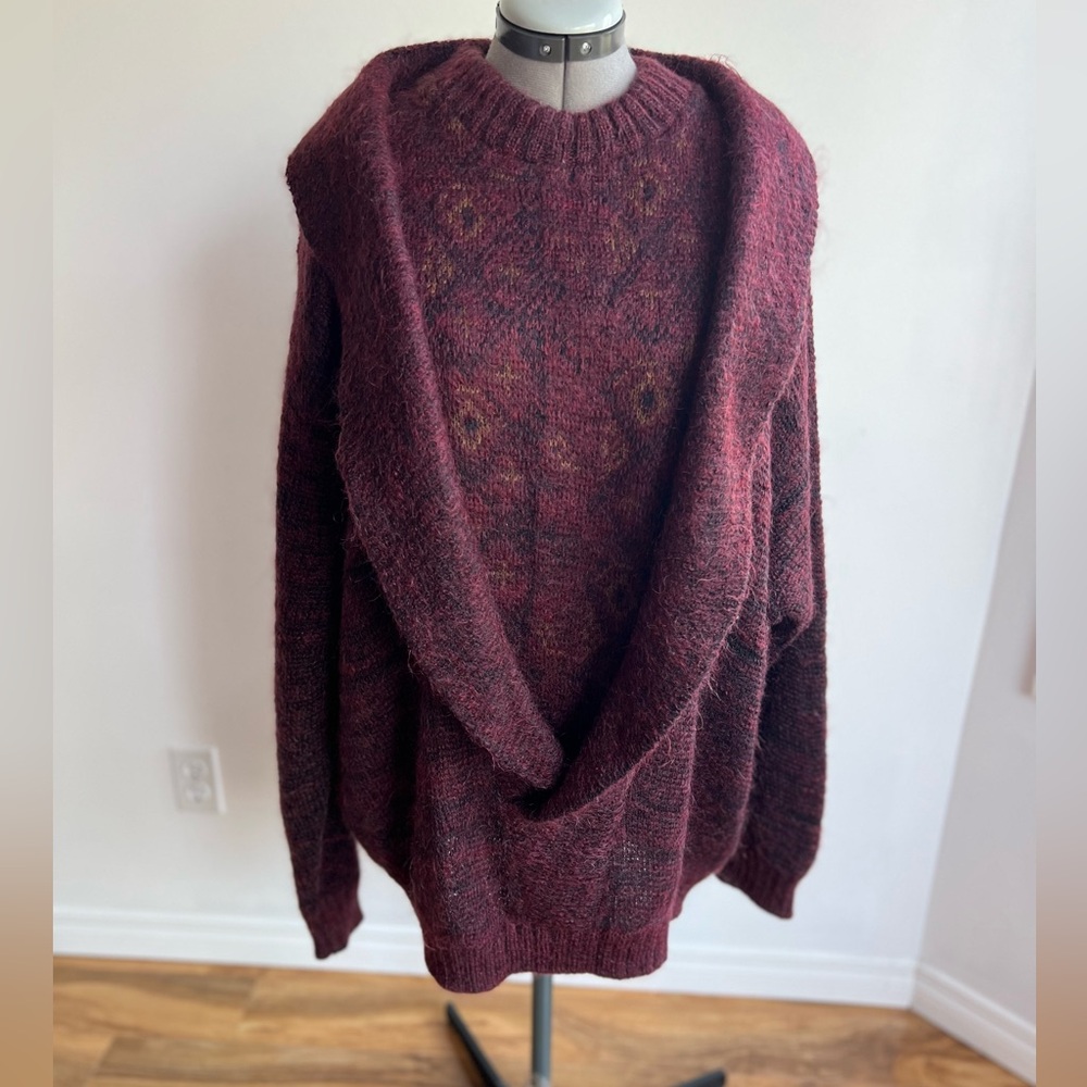 Vintage  Victorian sport King Mohair Chunky Knit Sweater Grunge